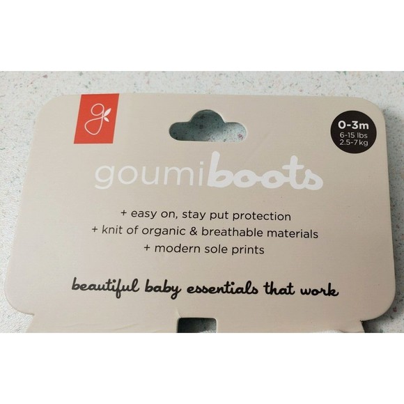 Goumikids Soft Stay On Baby Boots Infant Booties Shoes, 0-3M Floral Print White - Picture 4 of 11